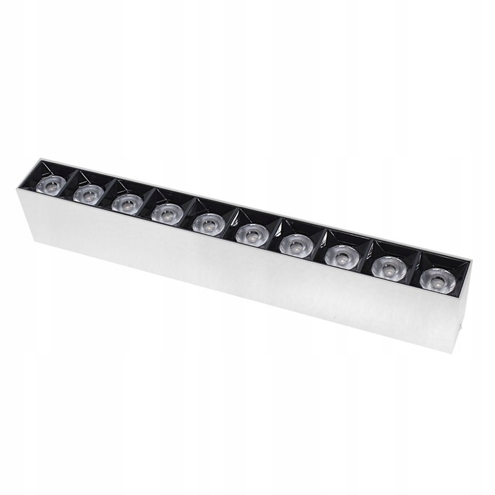 Lampa liniara LED 30W, alb, 4000K, 38,5x6,7x4,3cm, set complet cu sursa de iluminat integrata