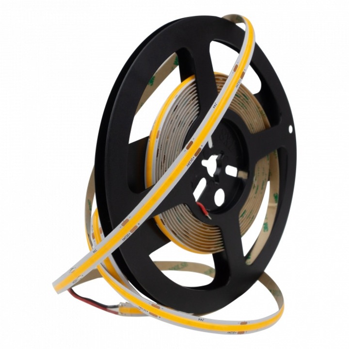 Banda LED COB 480, Ecolight, 12W/m, 1560lm/m, alb rece 6000K, 5m