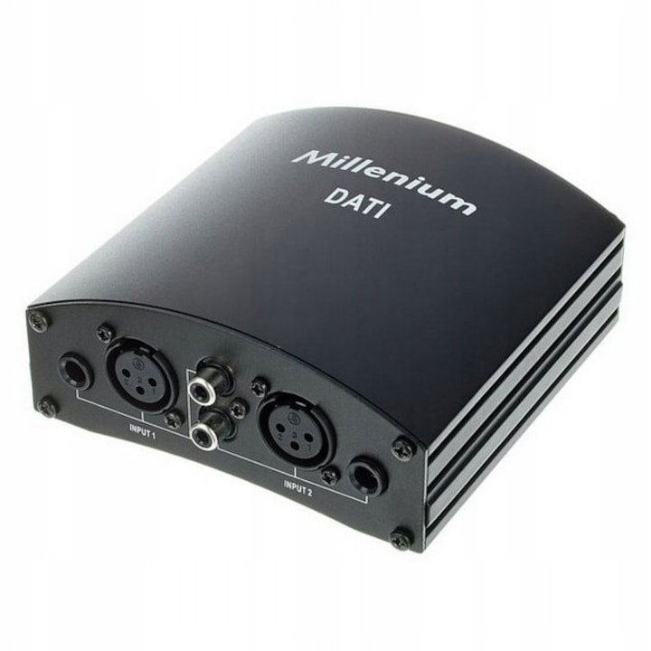 Izolator audio Millenium DATI, 2 canale, frecventa 10Hz-50kHz, distorsiune 0,01%, XLR, Jack, RCA