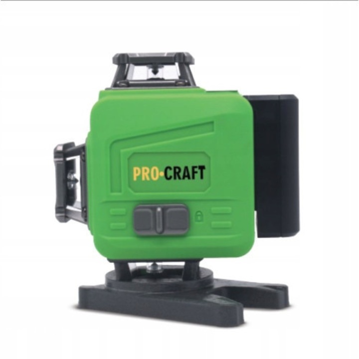 Laser 360 Procraft LE-4GL, verde, acumulator 4Ah, precizie +/-0,15 mm/m, raza de actiune 40m