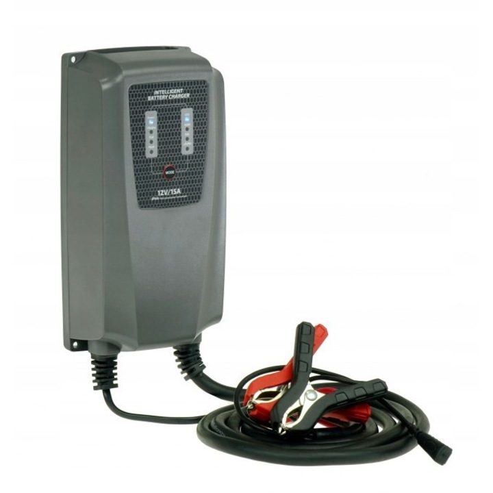 Incarcator inteligent 12V, Ideal, 9 etape, 15A, 230V, 1,5kg, 217x107x57mm, gri