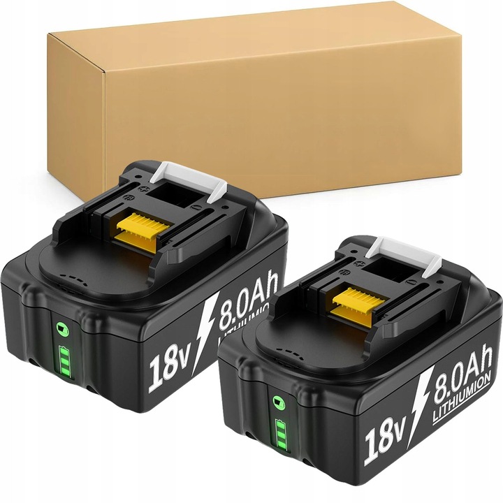 Acumulator 18V 8Ah pentru scule electrice, set de 2 bucati