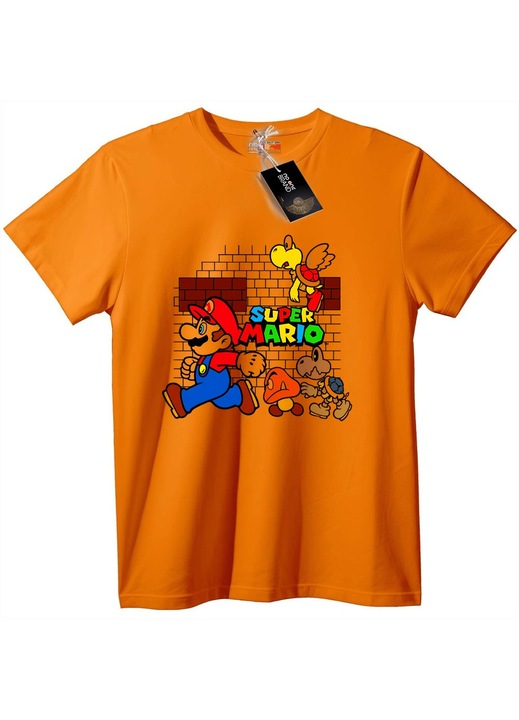 Tricou Super Mario, Portocaliu, 6XL