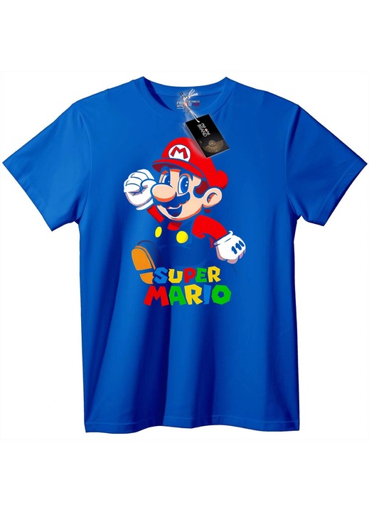 Tricou Super Mario, Albastru, 6XL