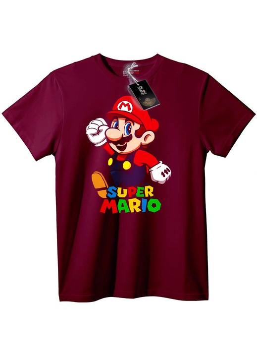 Tricou Super Mario, Bordeaux, 6XL