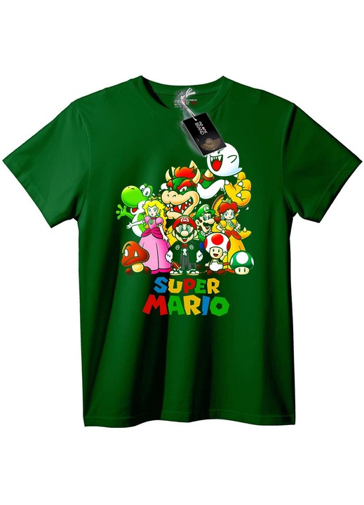 Tricou Super Mario Heroes, Verde închis, 6XL