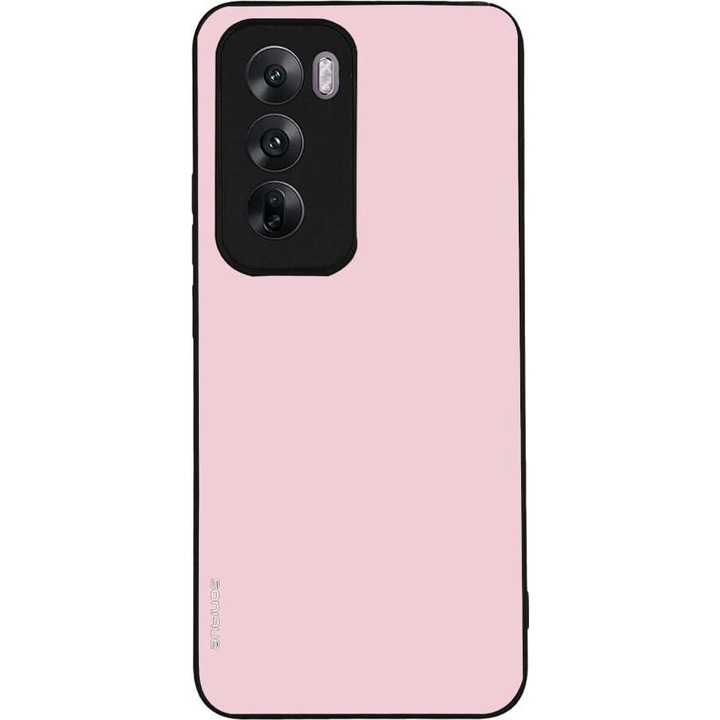 Husa telefon Sonique ColorBloc pentru Oppo Reno12 5G, roz deschis, silicon, design modern