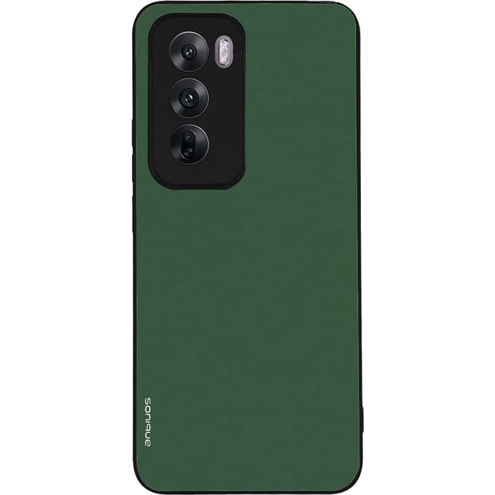 Husa telefon Sonique ColorBloc Series, verde, pentru Oppo Reno12 5G, silicon, design modern