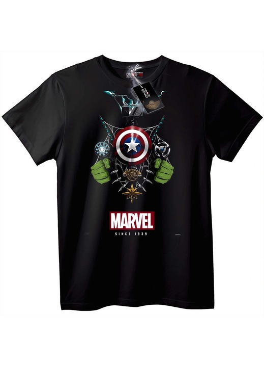 Tricou Marvel Răzbunătorii Eroii, Negru