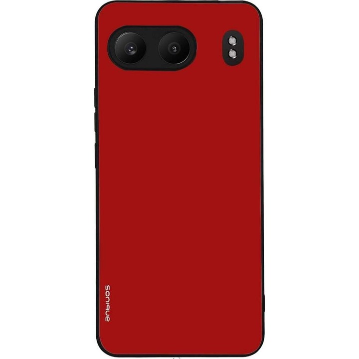 Husa telefon Sonique ColorBloc, rosie, pentru Oneplus Nord 4 5G, silicon, design modern, protectie antisoc