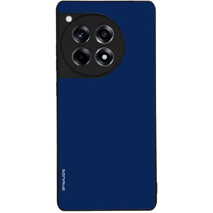 Husa telefon Sonique ColorBloc, design modern, silicon, antisoc, albastra, pentru Oneplus 12R 5G