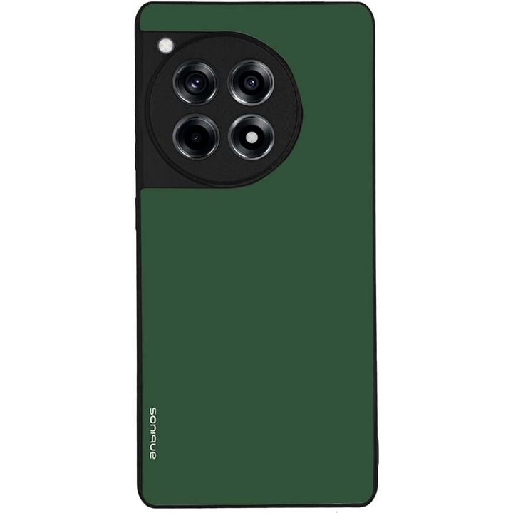 Husa telefon Sonique ColorBloc, verde, pentru Oneplus 12R 5G, silicon, design modern, protectie antisoc
