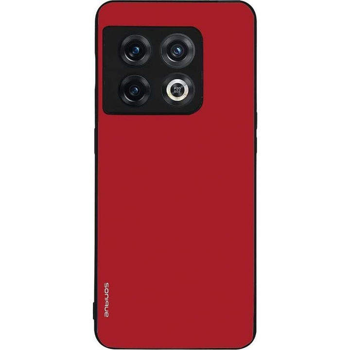 Husa telefon Sonique ColorBloc, rosie, pentru Oneplus 10 Pro 5G, silicon, design modern, protectie antisoc