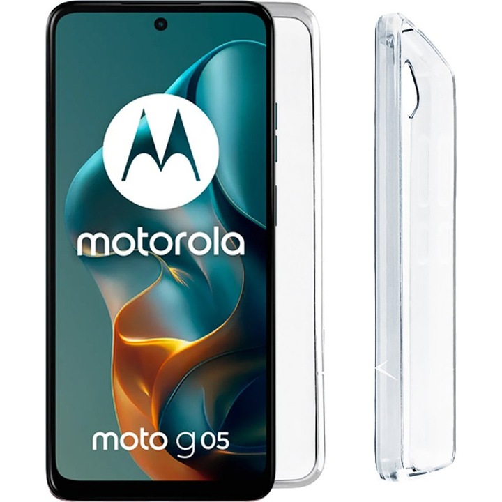 Husa telefon Motorola Moto G05, Slimcolor Air, transparenta, 2.0mm, cu protectie camera