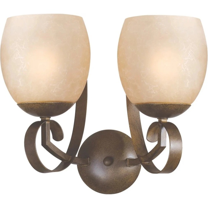 Aplica City AP2 KL2639, 2xE27, crom + alb, metal + sticla, stil clasic, Klausen