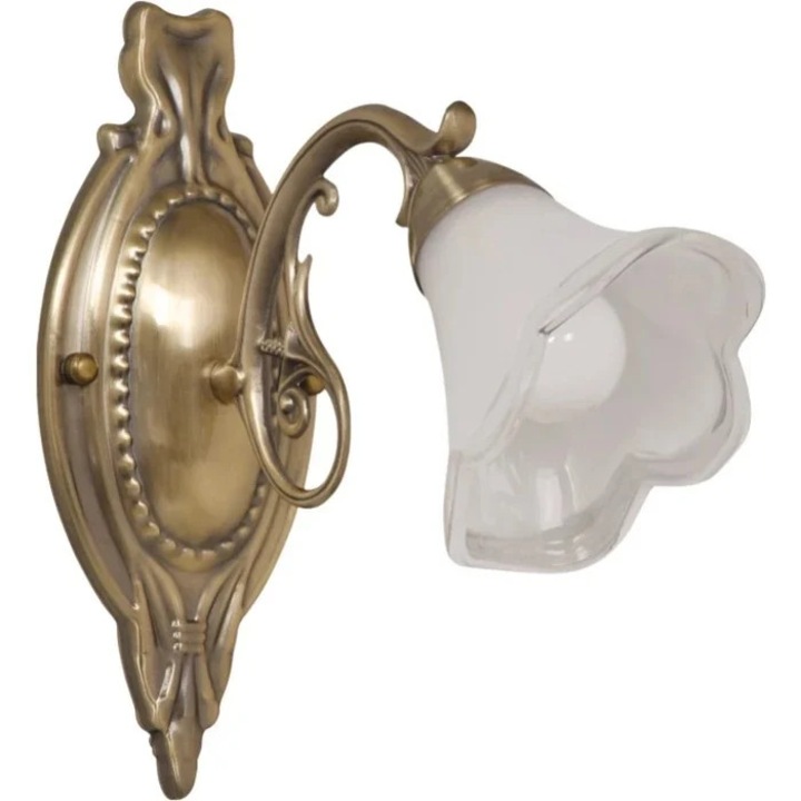 Аплик Zambia KL7084, 1xE14, метал + стъкло, класически стил, Klausen