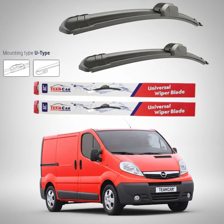 Stergatoare Opel Vivaro Van L1H1 (2006–2014) Flat, Set fata – TeamCar®