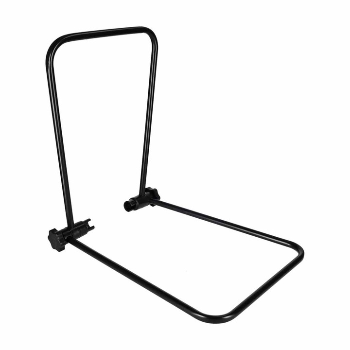 Suport depozitare bicicleta Artemis, metalic, pliabil, negru, 38.5x39.5x23cm