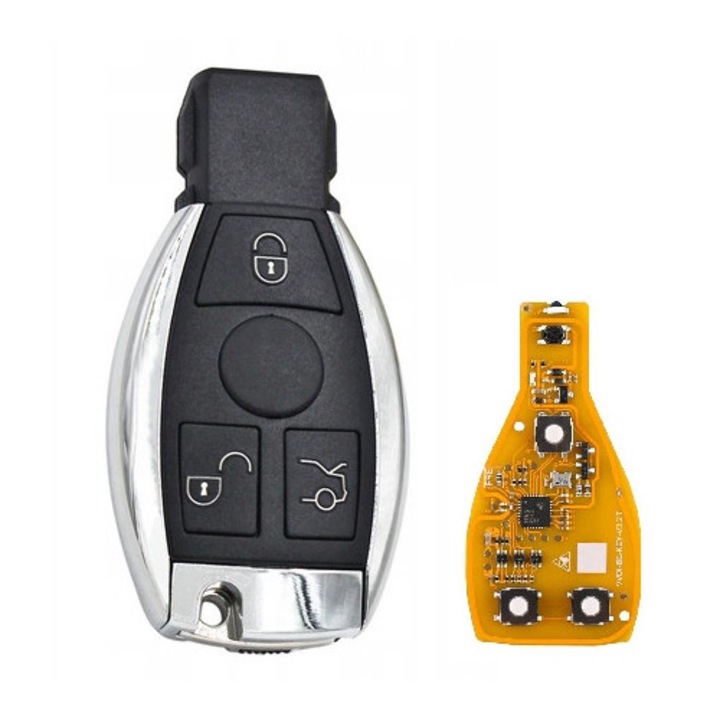 Clava auto Mercedes, Xhorse, Rybka, 315/433 MHz, crom, pregatita pentru programare