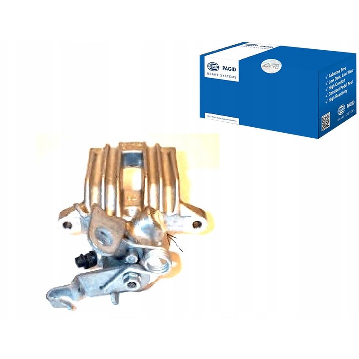 Zacisk hamulcowy Hella AN8373, aluminiu, 21,9x16,2x13,1cm, pentru AUDI/SEAT/SKODA/VOLKSWAGEN