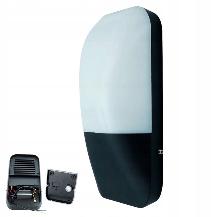 Kinkiet LED 12W, iluminare exterioara, negru, 220x120x67mm, IP54