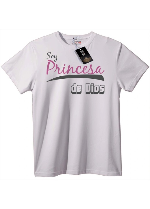 Тениска Аз съм Божията Принцеса, Бял