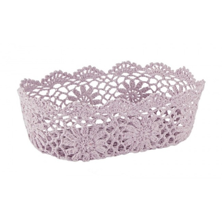 Cos crosetat mov 27x18x9 cm