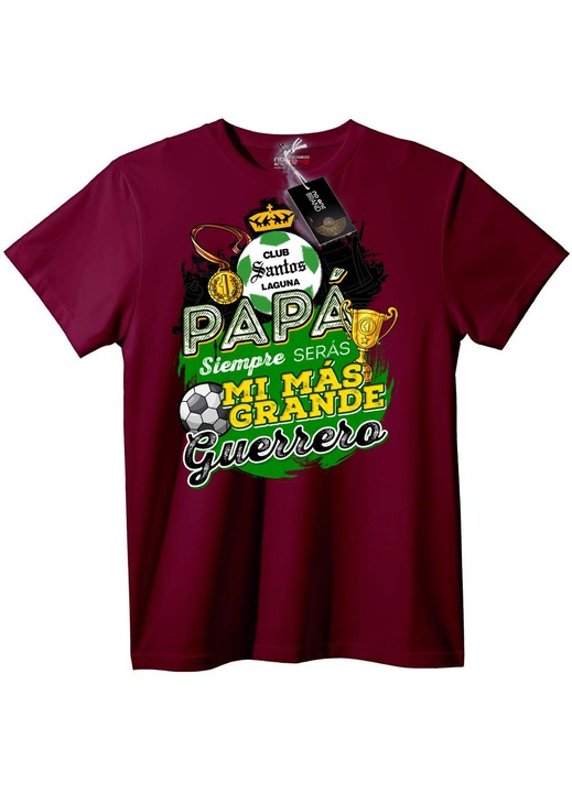 Tricou Tată Cel Mai Mare Războinic Santos Laguna, Visiniu