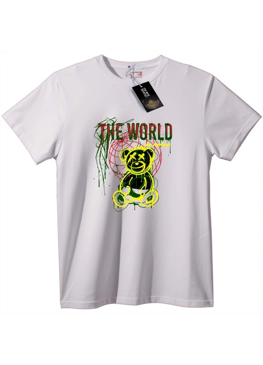 Tricou Ursuleț Lumea Este a Mea, Alb