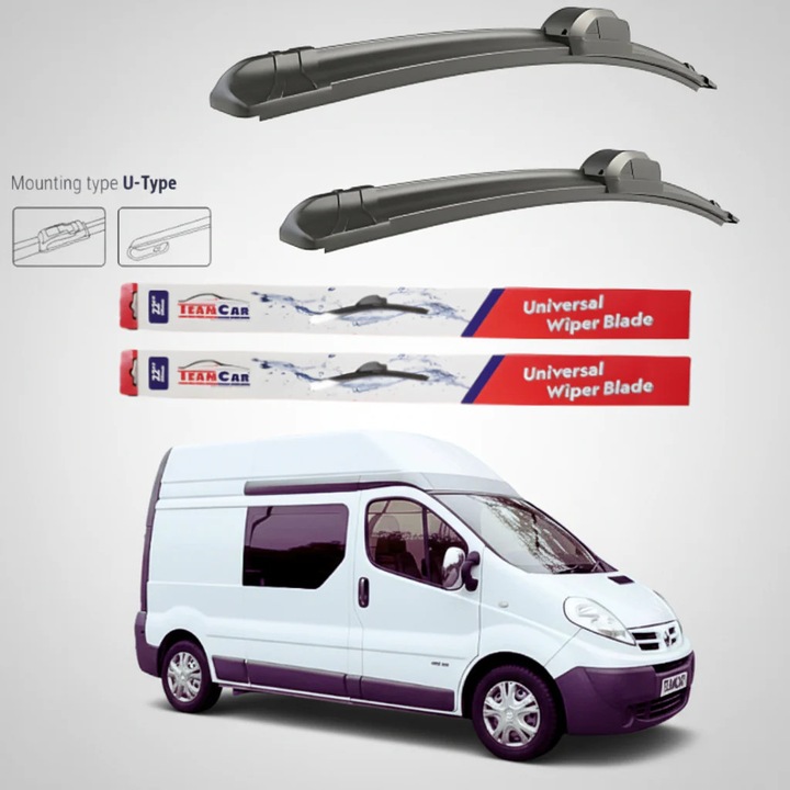 Stergatoare Nissan Primastar X83 Van L1H2 (2006–2014) Flat, Set fata – TeamCar®
