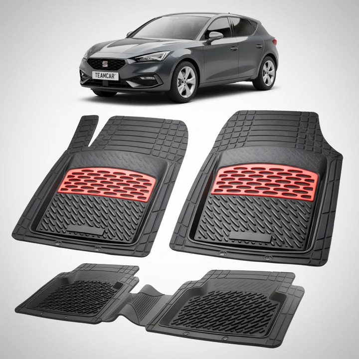 Covorase Seat Leon Hatchback Mk4 Compatibile 2020+, Red