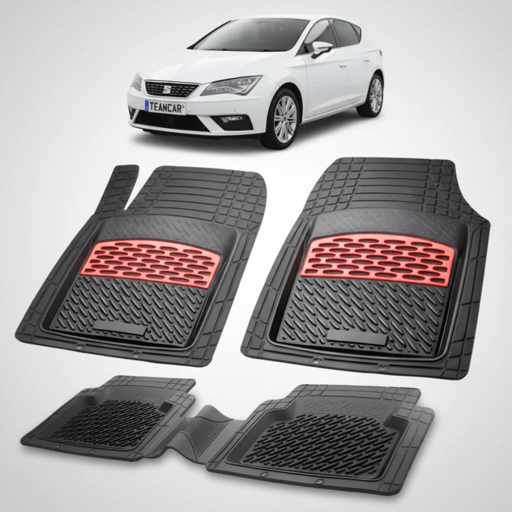 Covorase Seat Leon Hatchback 5 Usi Facelift Compatibile 2017-2020, Red