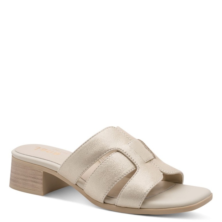 Jana Jana aranyszínű női bőr papucs 27766-46-909 07794