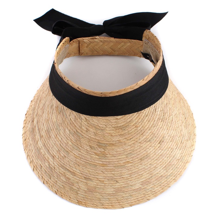 Palarie cu boruri largi din paie de palmier Fratelli Mazzanti FM 7636, Natural, 55-59 cm