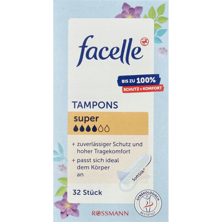 Tampoane Facelle Super, 32 bucati, extra moi, absorbante