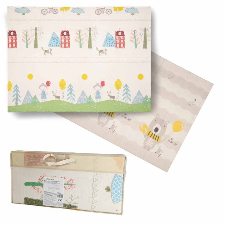 Mata piankowa pentru copii, Artemis, 150x200cm, antiderapanta, pliabila, set cu geanta