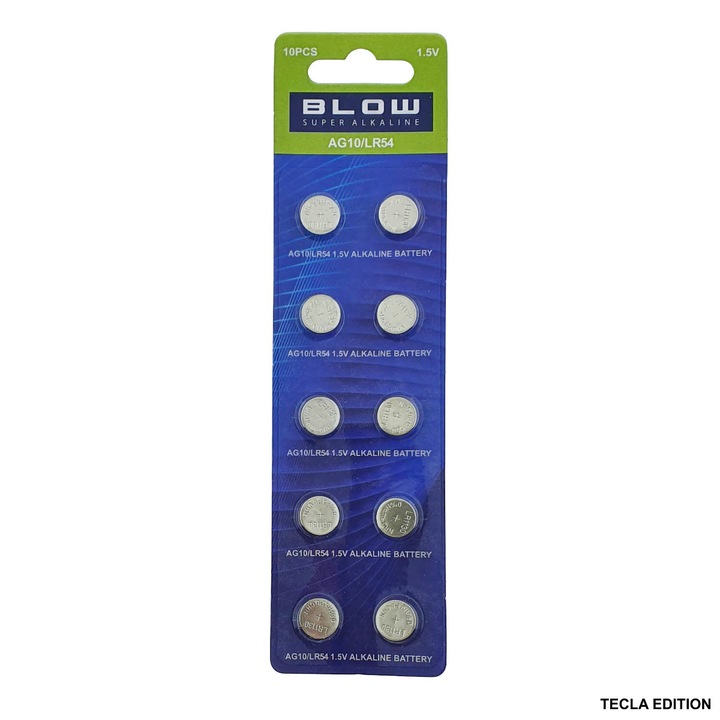 Set 10 Baterii Buton AG10 (L1131, 389, 390, G10) - Alimentare 1.5V pentru Ceasuri, Cantare, Dispozitive Smart Home si Electronice Mici - 83mAh