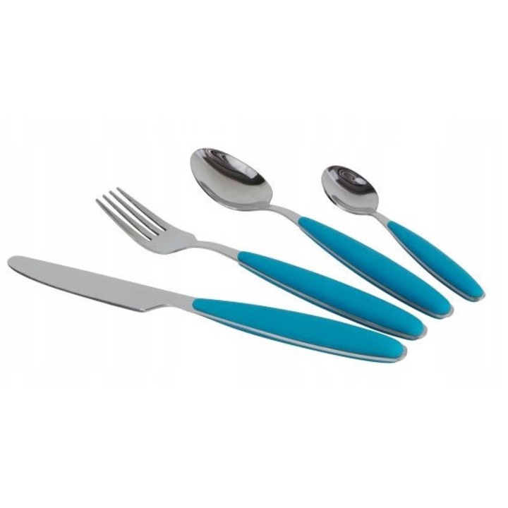 Set tacamuri 16 piese, Gimex, inox, turcoaz