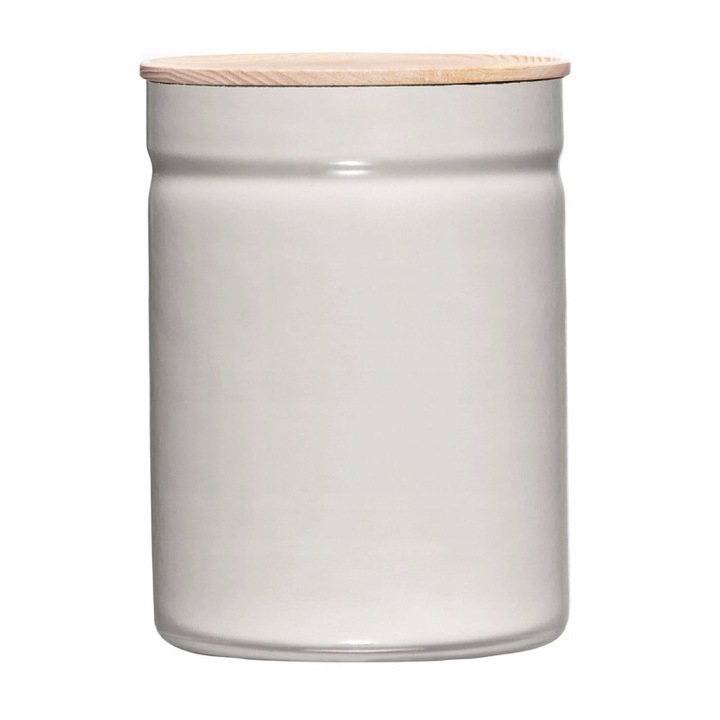 Cutie alimentara Riess 2,2l cu capac din lemn gri deschis 13x18cm