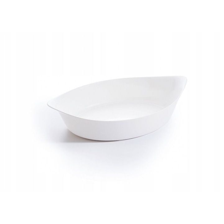 Luminarc Smart Cuisine Carine hőálló edény 38x23cm, üveg, fehér