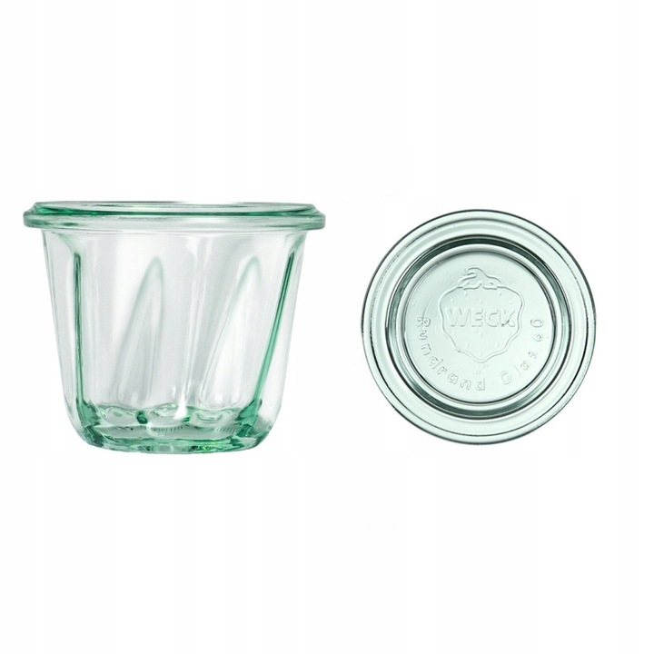 Borcan cu capac WECK 80ml, set 12 bucati, sticla, Germania