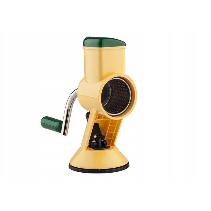 Masa de tocat manuala Orzechonator NutCrush PRO, manere ergonomice, design modern, galben-portocalie, 20x9cm, set complet