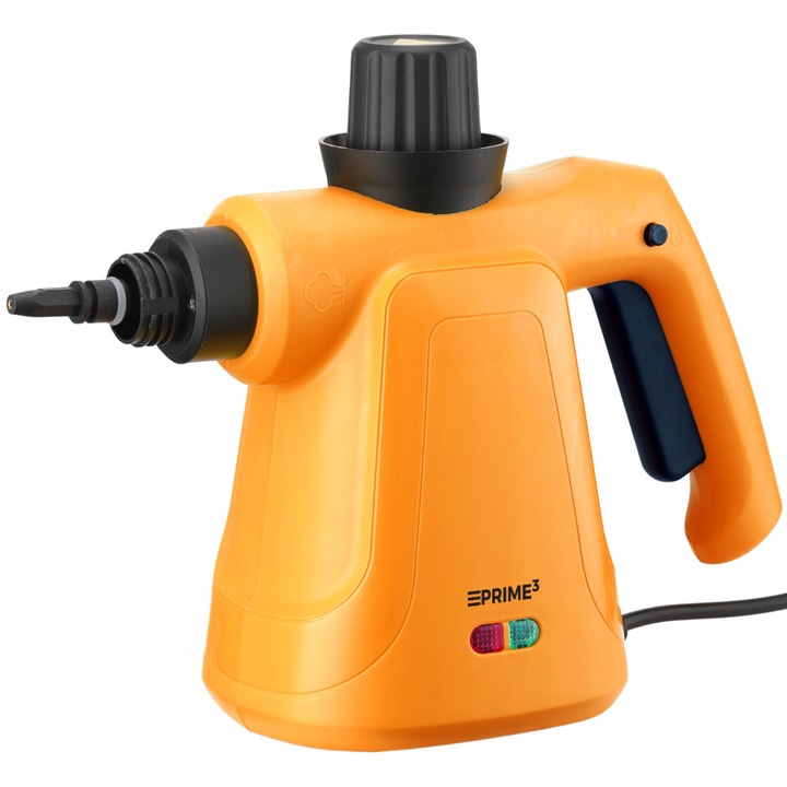 Curatator cu aburi PRIME3 SSC41 1000W, rezervor 400ml, presiune 3.5 bar, 9 accesorii, portocaliu, 1 buc