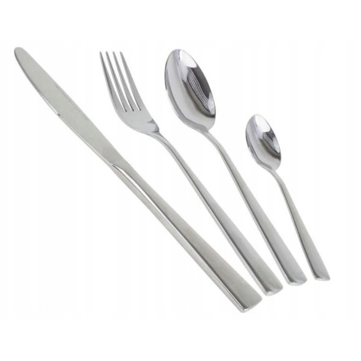Set tacamuri 16 piese, Gimex, inox, argintiu