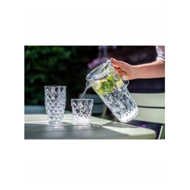 Set 6 pahare transparente 250ml, Crystal, 8,5x9cm
