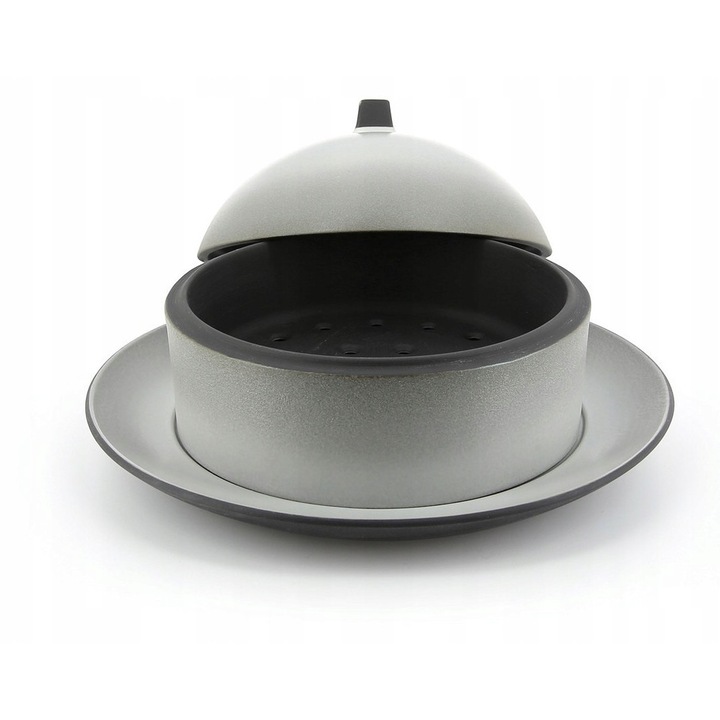 Set Dim Sum Revol Equinoxe, portelan, gri, 22x13cm