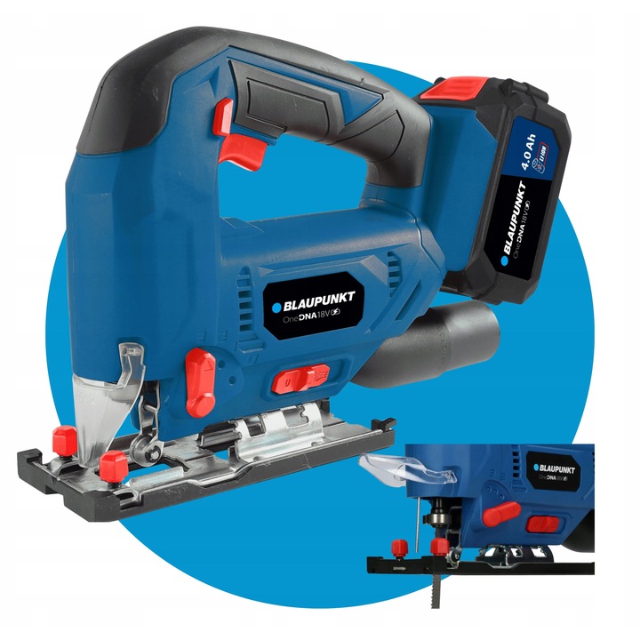 Fierastraie electrice, Blaupunkt, set Wyrzynarka akumulatorowa cu incarcator, 2700 obr, 20 mm skok