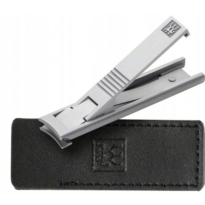 Zwilling Twin Szatén rozsdamentes acél körömcsipesz 6cm bőr tokkal