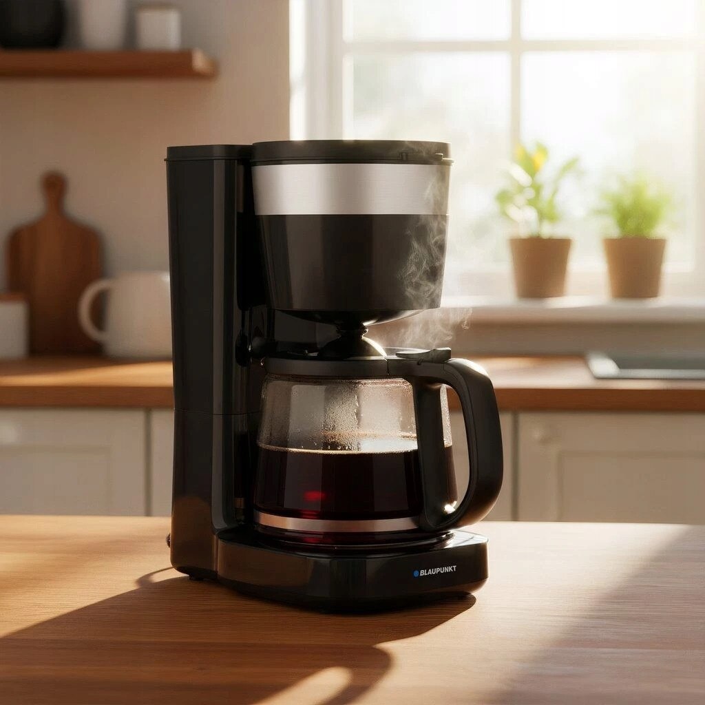 Cafetiere Blaupunkt 1.5L 900W, functie de mentinere a caldurii, automata, albastra, 27.5x33x16.5cm