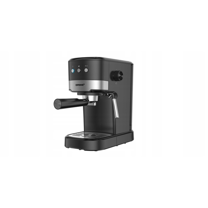 Espressor de cafea PRIME3 SCM31, aparat espresso, 15 bar, 1100 W, rezervor 1,2 l, spumare lapte, filtru dublu din inox, negru/argintiu